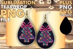 Cozy TEARDROP Earrings Art Ideas, Neon Xmas Product Image 1
