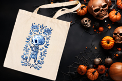 Cute blue Halloween monster clipart t shirt designs png Product Image 3