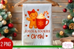 Christmas kitchen towel PNG, Cute gingerbread man design Product Image 3
