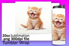 Enchanting Cat Tumbler Wraps: Sublimation Wonders Product Image 1