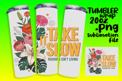 GORGEOUS PNG Tumbler Design 20oz , Flower Quote Product Image 1