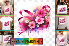 Stylish TOTE BAG Art Ideas PNG, Flowers Product Image 1