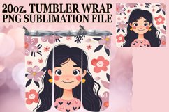 Graceful Woman Portrait Sublimation Tumbler Wrap 20oz Product Image 1