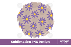 Retro Flowers Background Png Floral Paper Sublimation Splash Product Image 1