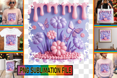 Unique TOTE BAG Magic PNG, 3D Flowers Product Image 1