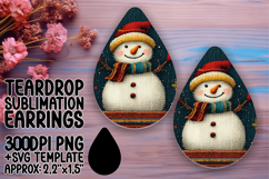 Cute Teardrop Design for Crafting , Snowman Product Image 1