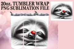 Heartfelt Sublimation 20oz tumbler wrap, Cute Animals Product Image 1