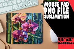 Artistic Oil Flower for Sublimation Round Design PNG Product Image 1