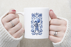 Cute blue Halloween monster clipart t shirt designs png Product Image 4