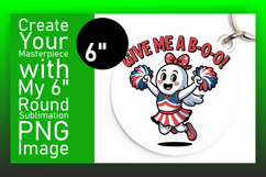 Elegant Round Design PNG Coaster , Funny Ghost Product Image 1