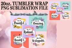 Sweet Sublimation 20oz tumbler wrap, Quote Product Image 1