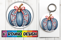 Bright Circle Ornaments Design, Pumpkin Watercolor Product Image 1