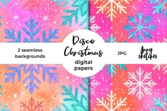 Retro Christmas Snowflake Groovy Disco Pattern Product Image 1