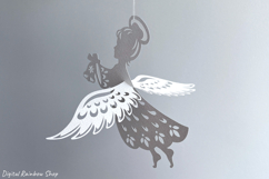 3D angel Paper Cut Template svg, Christmas ornament bundle Product Image 3