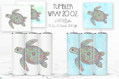Cute ocean turtle pastel straight tumbler 20oz wrap design Product Image 1