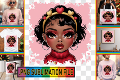 Stylish TOTE BAG Gift Ideas PNG, Afro Girl Product Image 1