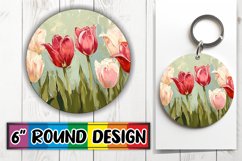 Garden Delight Sublimation Circle Design Springtime Product Image 1