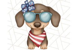 Patriotic Dogs Clipart, Cute 4th of July Puppies PNG Product Image 2