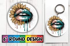 Radiant Circle Ornaments PNG, Dripping Lips Product Image 1