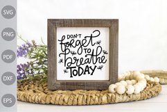 Don't Forget to Breathe Today SVG Design/ Boho Girl SVG Cut Product Image 3