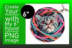 Charming Cat Art: Round &amp; Keychain Collection Product Image 1