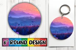Scenic Springtime Landscape Round Design Sublimation Product Image 1