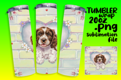 VIBRANT 20oz Tumbler Artwork for Sublimation , Cute Dog Product Image 1