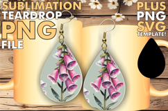 VIBRANT TEARDROP EARRINGS Ideas PNG, Flower Pattern Product Image 1