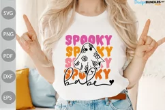 spooky Baby SVG Cut Files/ Halloween Baby Shirt SVG Design Product Image 1