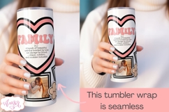 Family photo tumbler template PNG, picture tumbler wrap PNG Product Image 3