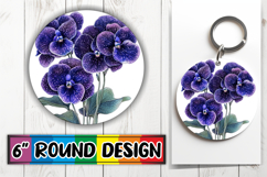 Dynamic Keychain Circle PNG Artwork , Beauty Flower Product Image 1