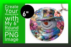 Snowman Wonderland Sublimation Round Design Holiday Product Image 1