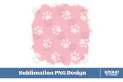 American 4th of July Cat Dog Paw Background Png Sublimation Product Image 1