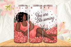 Black Girl Magic Black Woman Positive mind 20oz Tumbler wrap Product Image 1