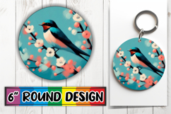 Cheerful Car Coaster Circle Style, Birds Product Image 1
