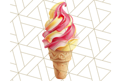 Strawberry Red Lemon Yellow Summer Clipart PNG, Summer Icons Product Image 2