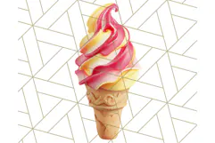 Strawberry Red Lemon Yellow Summer Clipart PNG, Summer Icons Product Image 2