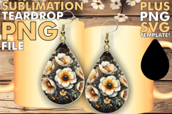 Whimsical TEARDROP Earrings Gift PNG, Leopard Prints Product Image 1