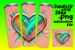 Custom 20oz Sublimation File , Heart Product Image 1