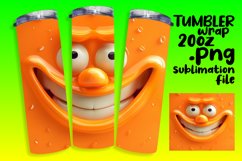 Vibrant Cartoon Emoji Tumbler Design - Sublimation 20oz Product Image 1