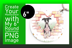 Lovely Round Design for Keychains , Cute Dog Product Image 1