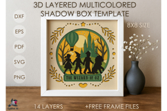 Wizard of Oz Fairytale Shadow box SVG Papercut template Product Image 1
