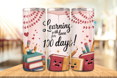 100 Days Of School Tumbler wrap, Teacher Day 20oz Tumbler Product Image 1