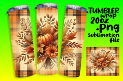 Customizable 20oz Tumbler File , Autumn Flower Product Image 1