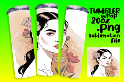 VIBRANT 20oz Tumbler Artwork for Sublimation , Beauty Woman Product Image 1