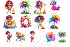 Bright Summer PNG Clipart, Printable Beach Graphics Product Image 2