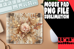 Bright MOUSE PAD Artistic PNG, Autumn Flower Product Image 1