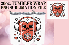 Sweet Sublimation 20oz tumbler wrap, Valenines Heart Product Image 1