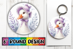 Timeless Circle Keychain Designs PNG, Goose Product Image 1