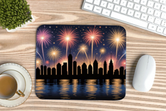 Happy New Year PNG Mouse Pad,Festive New Year's Eve 2026 PNG Product Image 1